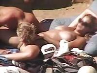 Caught by a voyeur in the beach