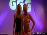 Filthy Euro party with golden shower