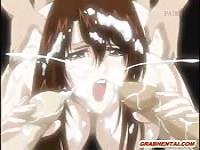 Typen bedecken ihr Gesicht mit heißer Wichse