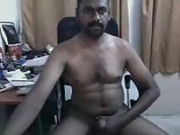 Indian rubs his johnson on webcam and cums in his hand