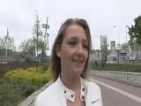 Young woman gets picked up on the street