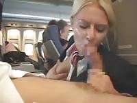 Slutty blonde air hostess