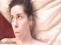 Brünette Stiefschwester in POV genommen