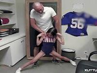 Big dick coach trick teen to fuck so she can split