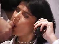 Bonne pipe avec Ã©jac sur le visage