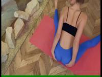 Une fille amateur avec des leggings bleues se fait baiser