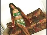 Indian girl devouring two cocks