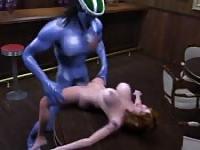 Busty woman fucking monsters